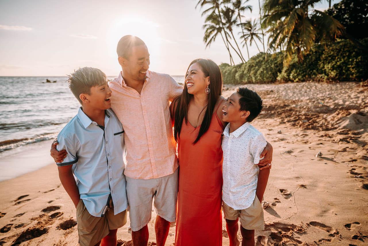 Burathoki Family, Palauea Beach aka White Rock Beach, Maui, HI - Family Session